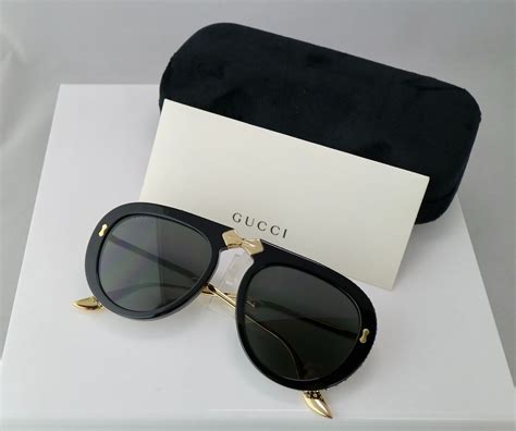 gucci gold havana sunglasses nq8|gucci foldable aviator sunglasses.